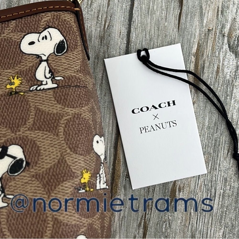 Coach X Peanuts City Mini Tote Bag In Signature Canvas With Snoopy Print Purse - Picture 4 of 8